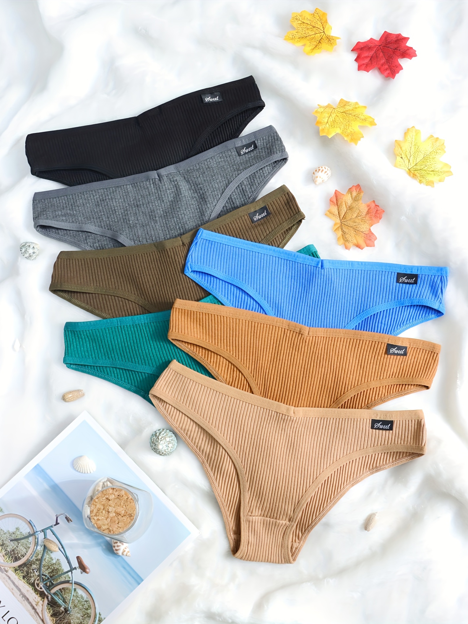 Simple Ribbed Thongs Soft Comfy Intimates Panties Women's - Temu