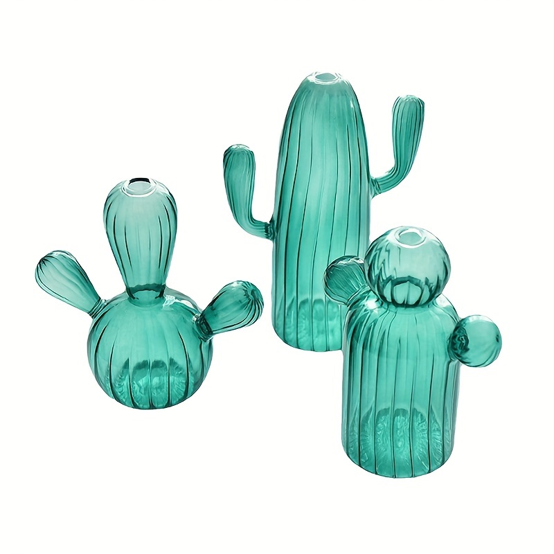 Colorful Cactus Glass Vase Creative Desktop Decoration - Temu