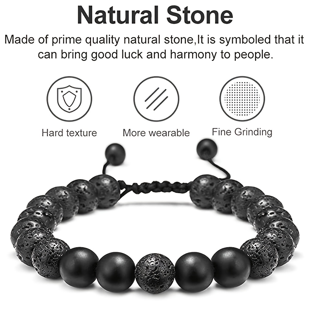 Men's Adjustable Rock Bracelet For Stress Relief