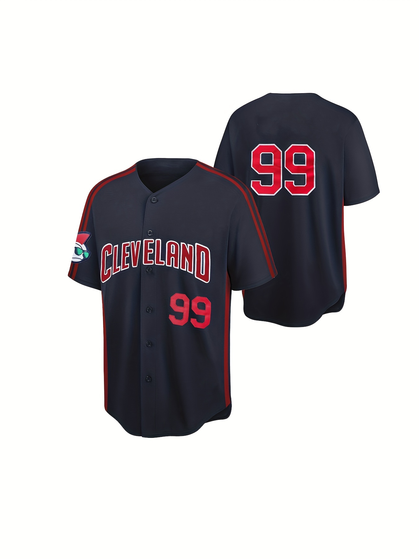 Mens Cleveland 99 Baseball Jersey Retro Classic Baseball Shirt Breathable  Embroidery Button Up Sports Uniform For Training Competition, Save More  With Clearance Deals