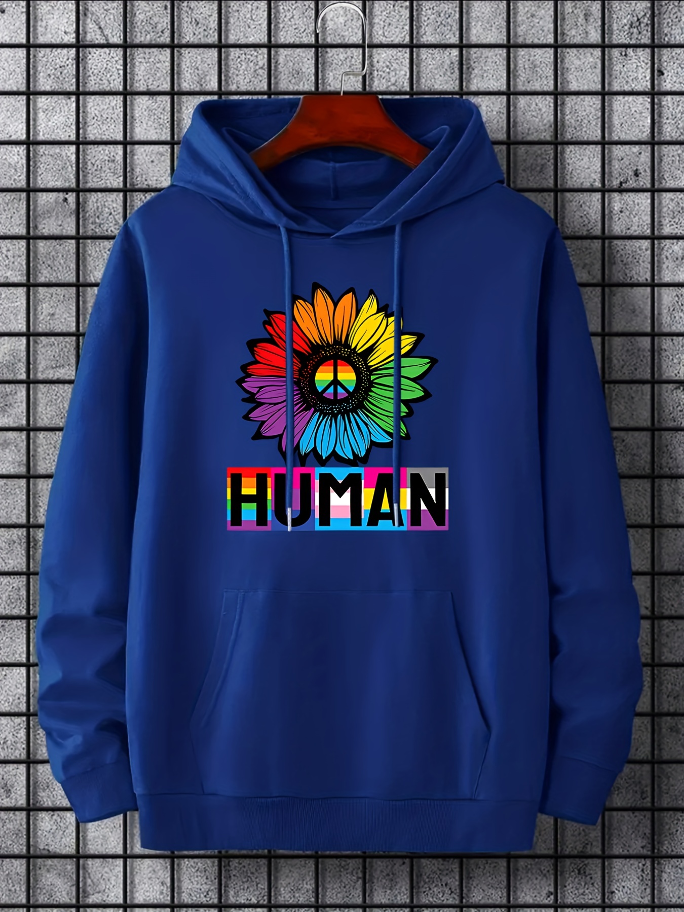 Rainbow Sunflower Human Print Hoodie Hoodies For Men Men S Casual