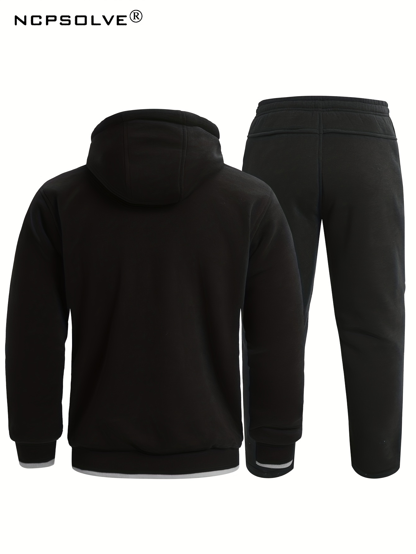 Classic Color Block Men's Athletic 2Pcs Tracksuit Set Casual Full-Zip  Sweatsuits Long Sleeve Hoodie And Jogging Pants Set For Gym Workout Running