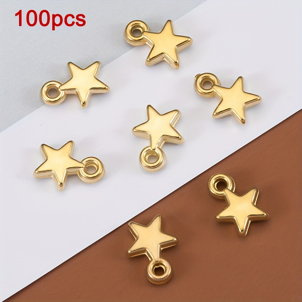 Plastics Bead Golden Silver Color Ccb Charms For - Temu