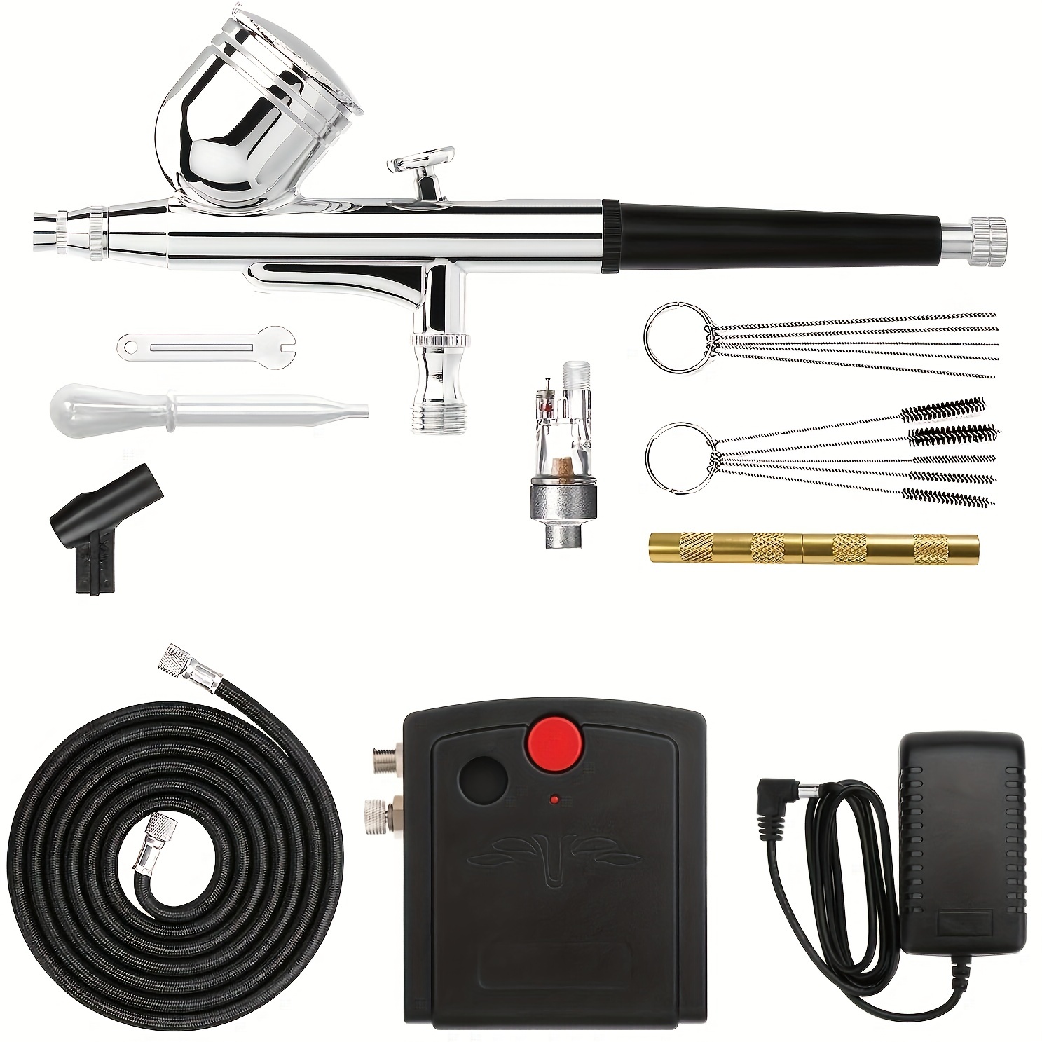 Gocheer Airbrush Kit with Compressor Dual Action Mini Air Brush