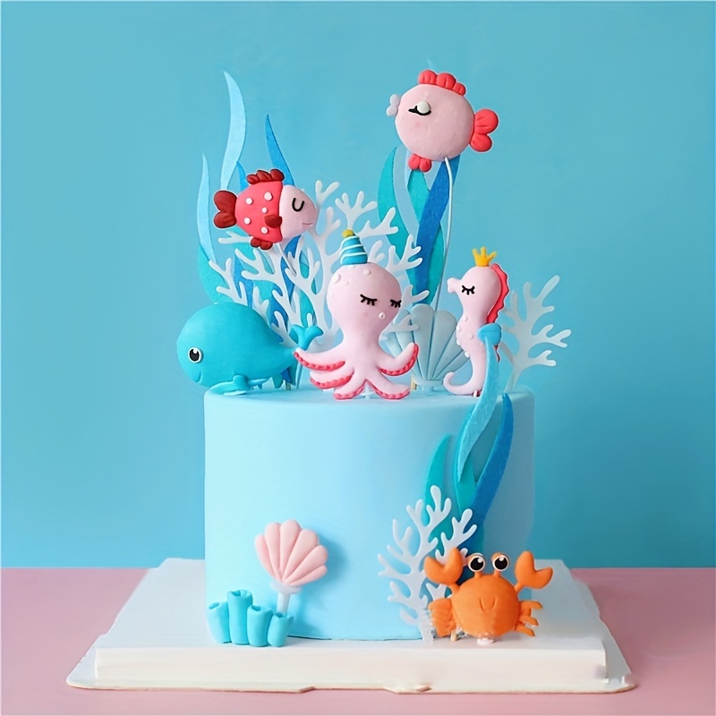 Ocean Animal Cake Topper Perfect Cupcakes Cakes Fun Easy - Temu