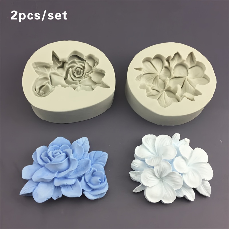 3d Diy Rose Daisy Flower Silicone Molds Candy Polymer Clay - Temu