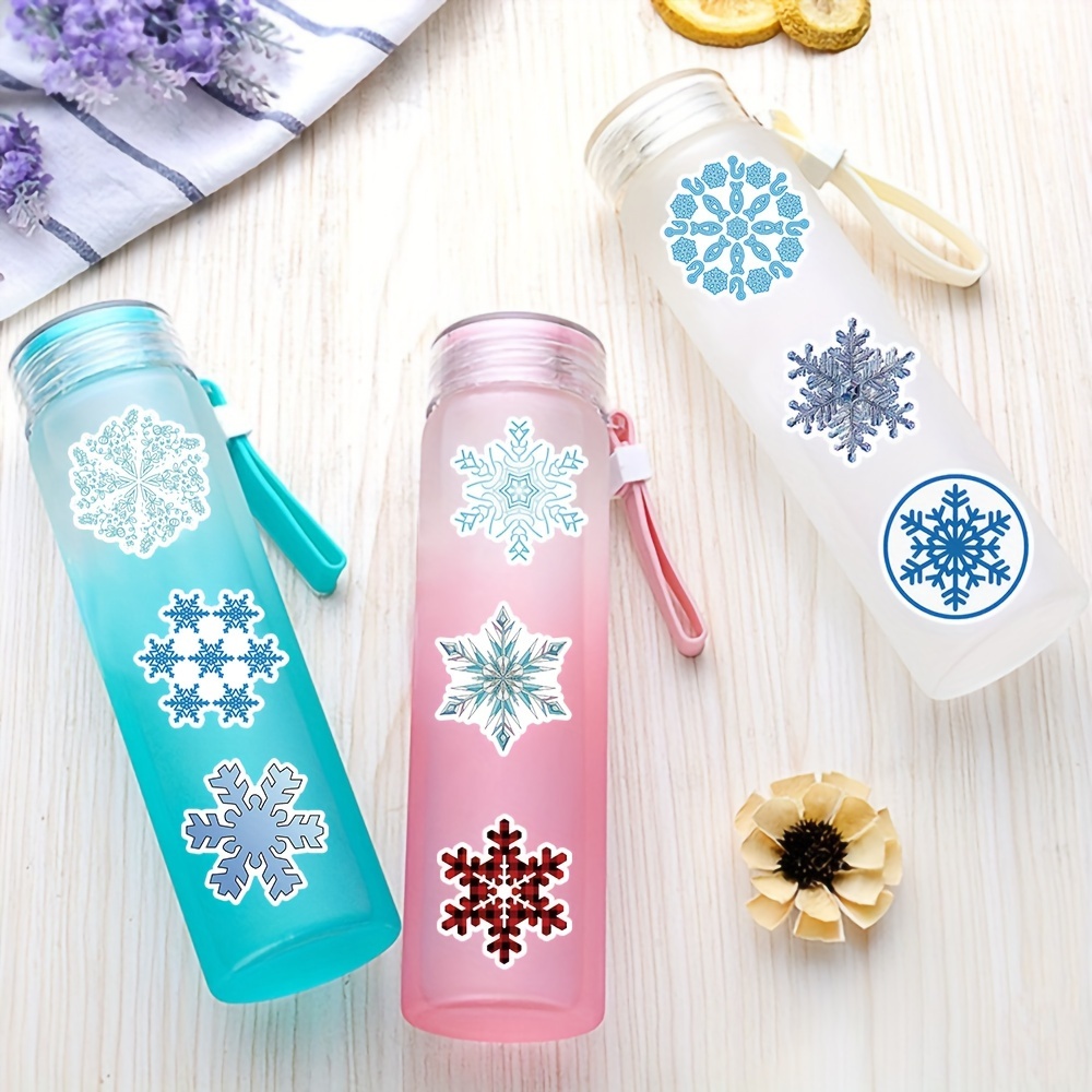 1bag/LOT.Mix color glitter snowflake foam stickers Xmas crafts