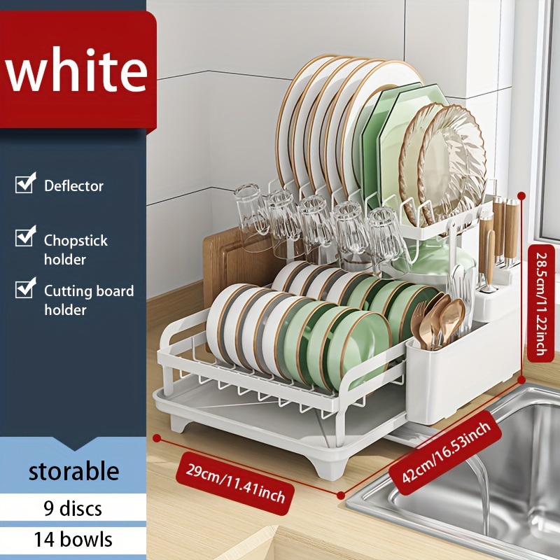 1pc Solid Color Dish Rack