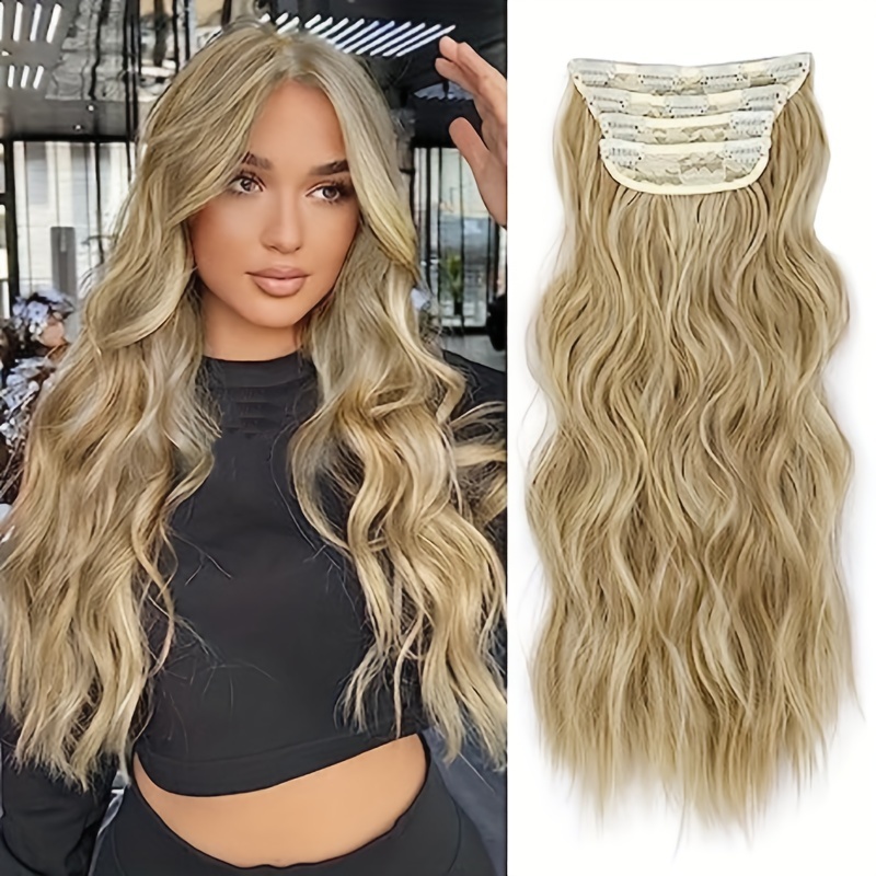 Water Wave Hair Extensions Clips In Human Hair Extensions - Temu Mexico
