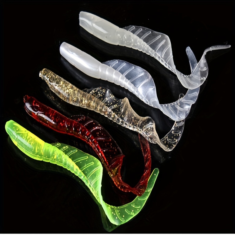 Luminous Bionic Soft Bait Fishing Tackle Twister Tail Grub - Temu United  Kingdom