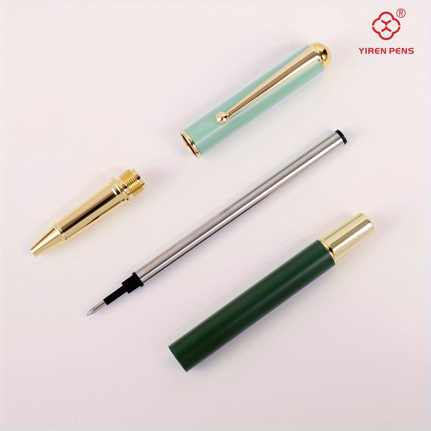 Thick Ballpoint Pen 2 Color Comfortable Writing Pens Metal - Temu