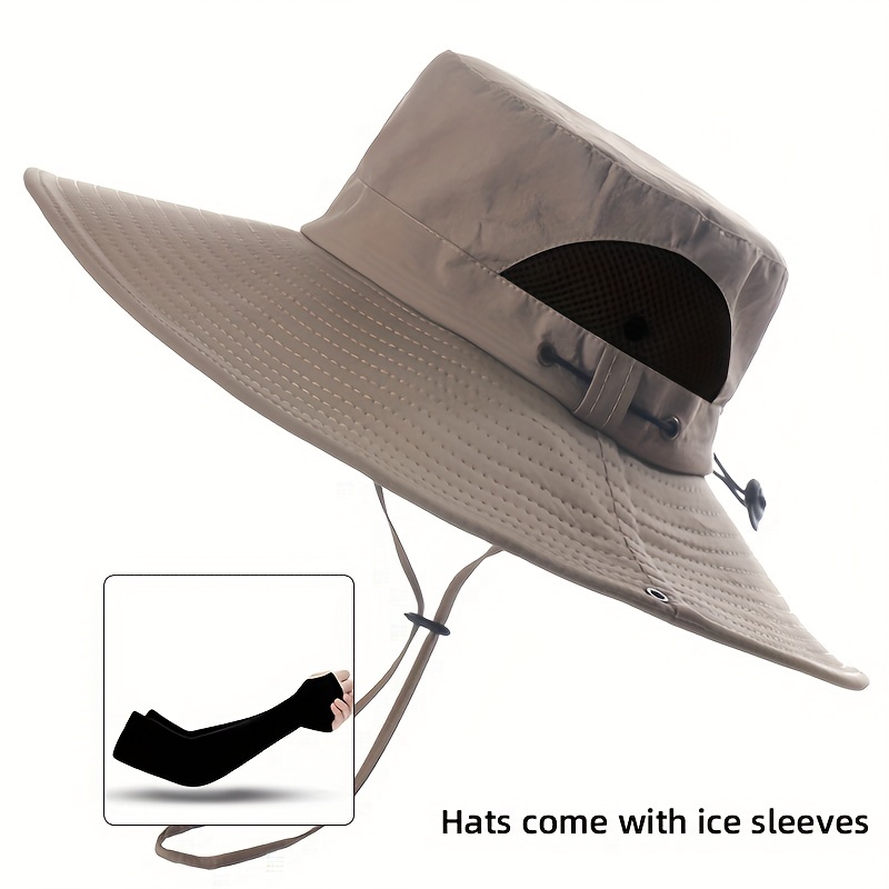 1pc Mens Fishing Hat With Breathable Net For Summer Fishing Buy One Send  One Buy Hat With Ice Sleeve, Free Shipping On Items Shipped From Temu
