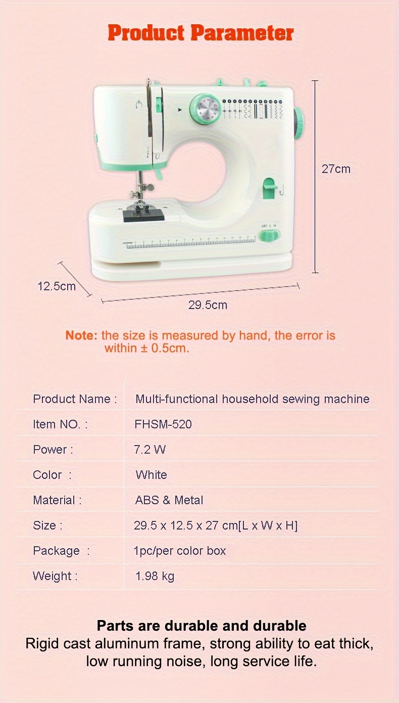 Sewing Machine 520 Portable Sewing Machine Mini Sewing - Temu