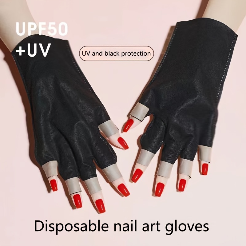 Manicure UV Gloves 4 Pairs Nail Gloves Guantes Para El Sol De Mujer LED  Gloves UV Gloves Half Finger Gloves Fingerless UV Gloves Gel Gloves for  Gloves for Nails 