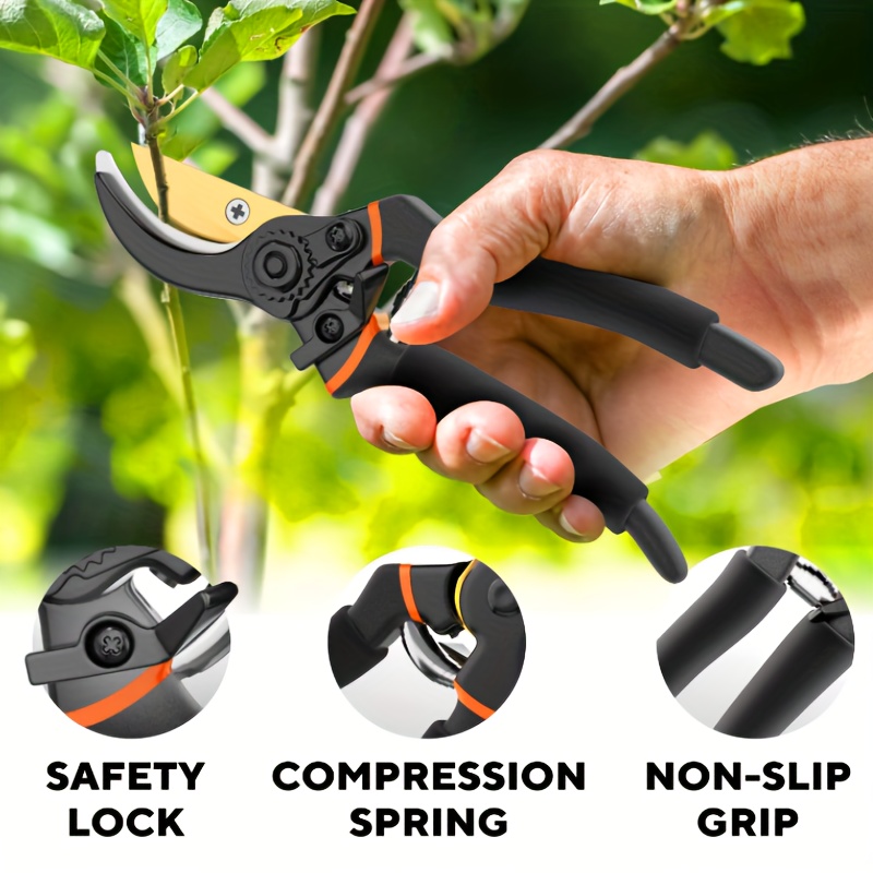 Gardening Shear Hand Tool with Safety Lock Garden Scissors Garden