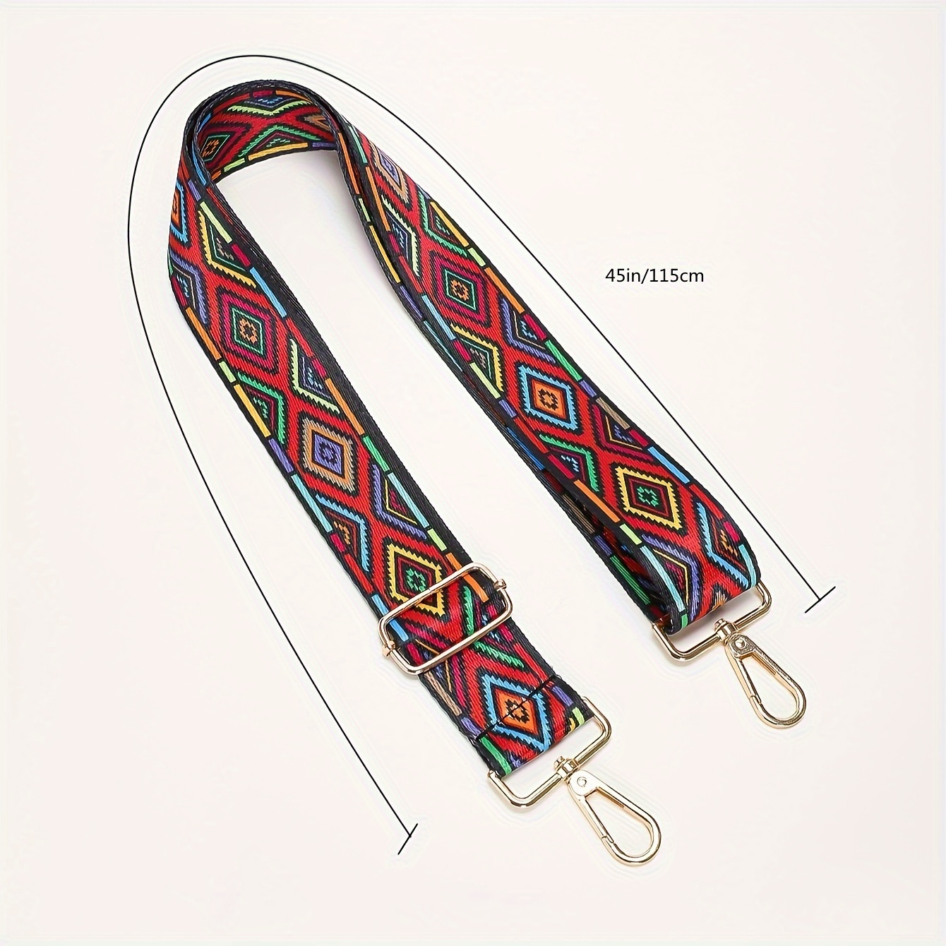 Vintage Pattern Wide Purse Strap Replacement Travel - Temu