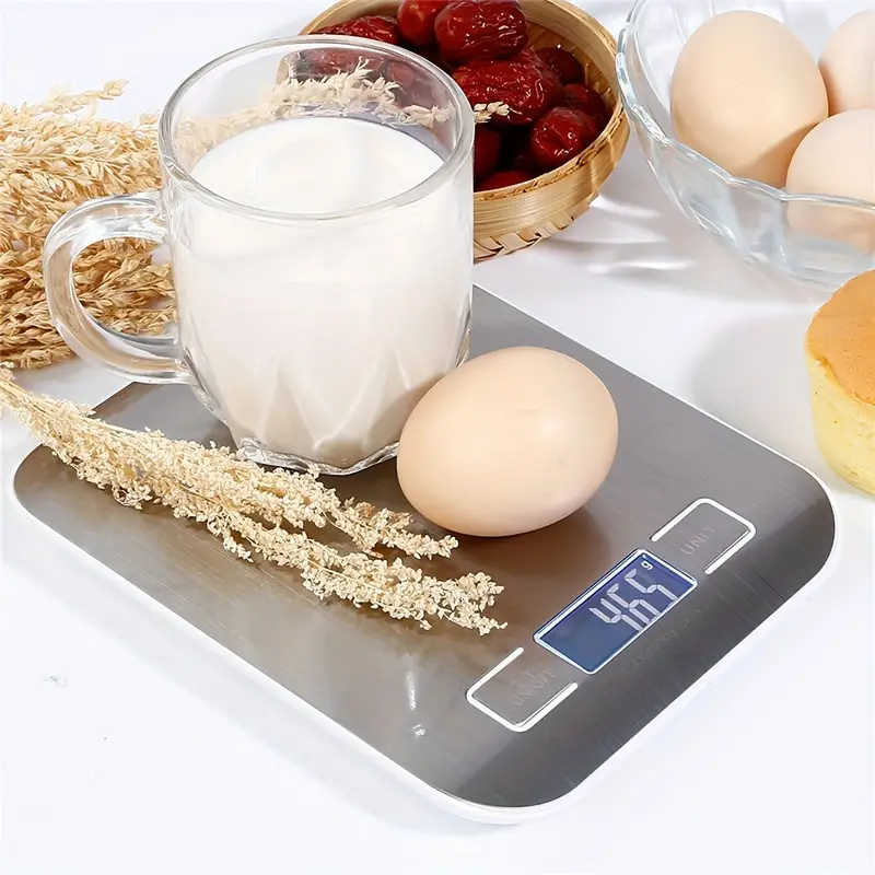 Rechargeable Stainless Steel Kitchen Scales - Accurate Gram Scale For Baking  And Cooking - Small And Portable - Includes 2 Aaa Batteries - Temu