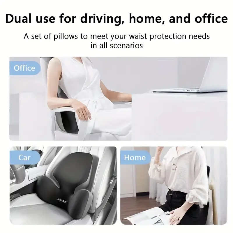 Sucroddy Car headrest and Lumbar Support Cushion Kit for Car Seats or  Office Chairs, Soft and Comfortable Memory Foam Neck Pillow and Lumbar  Support Relieve Driving Fatigue, Red - Yahoo Shopping