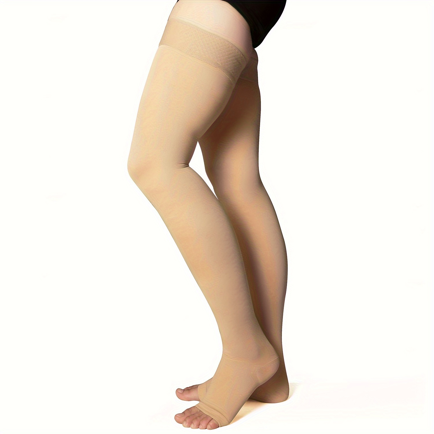 Thigh High Compression Stockings 20-30mmHg Toeless Unisex Leg Support Hose