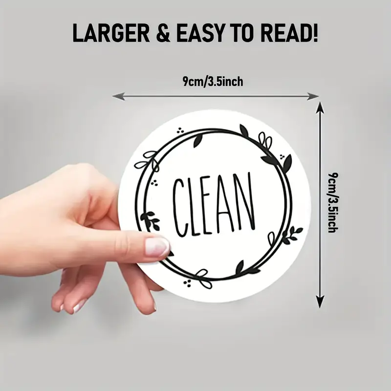 Round Dishwasher Magnetic Clean Dirty Sign Universal Double - Temu