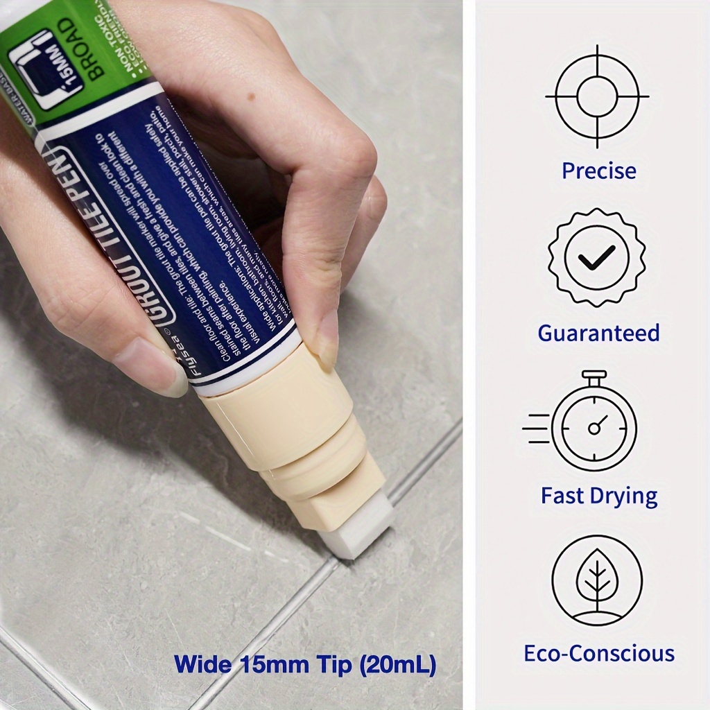 Waterproof Tile Marker Grout Pen Wall Seam Pen White/Beige Grout