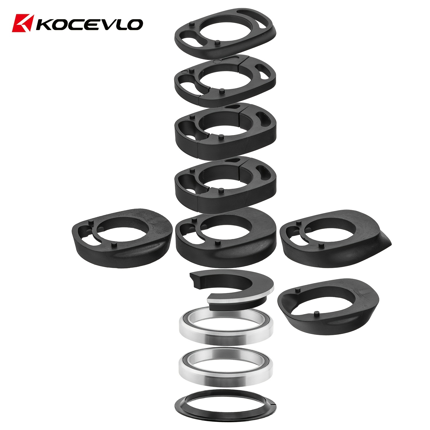 Kocevlo Cycling Mountain Bike 28.6mm Headset, Steel Bicycle Head Bearing  Headset Accessories (Spacers, Top/low Headset Cover )