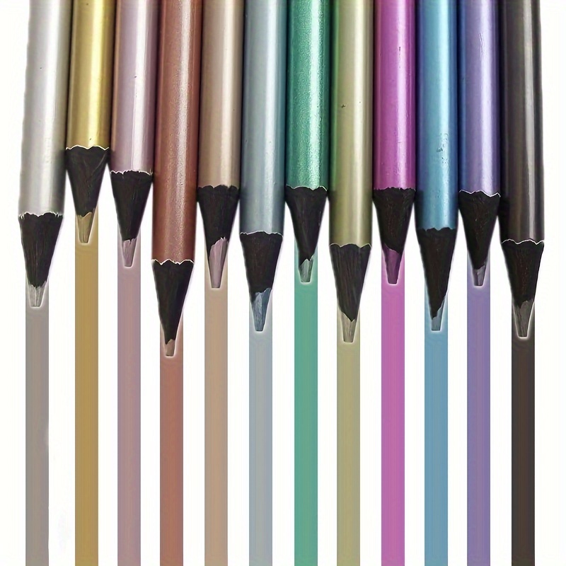 18 Vibrant Metallic Colored Pencils Unleash Your Creativity - Temu