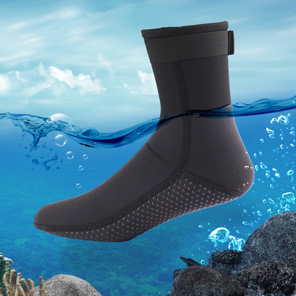 

1 Pair Diving Socks Neoprene, 3mm Scuba Socks Surfing Booties For Snorkeling Swimming Water Sports