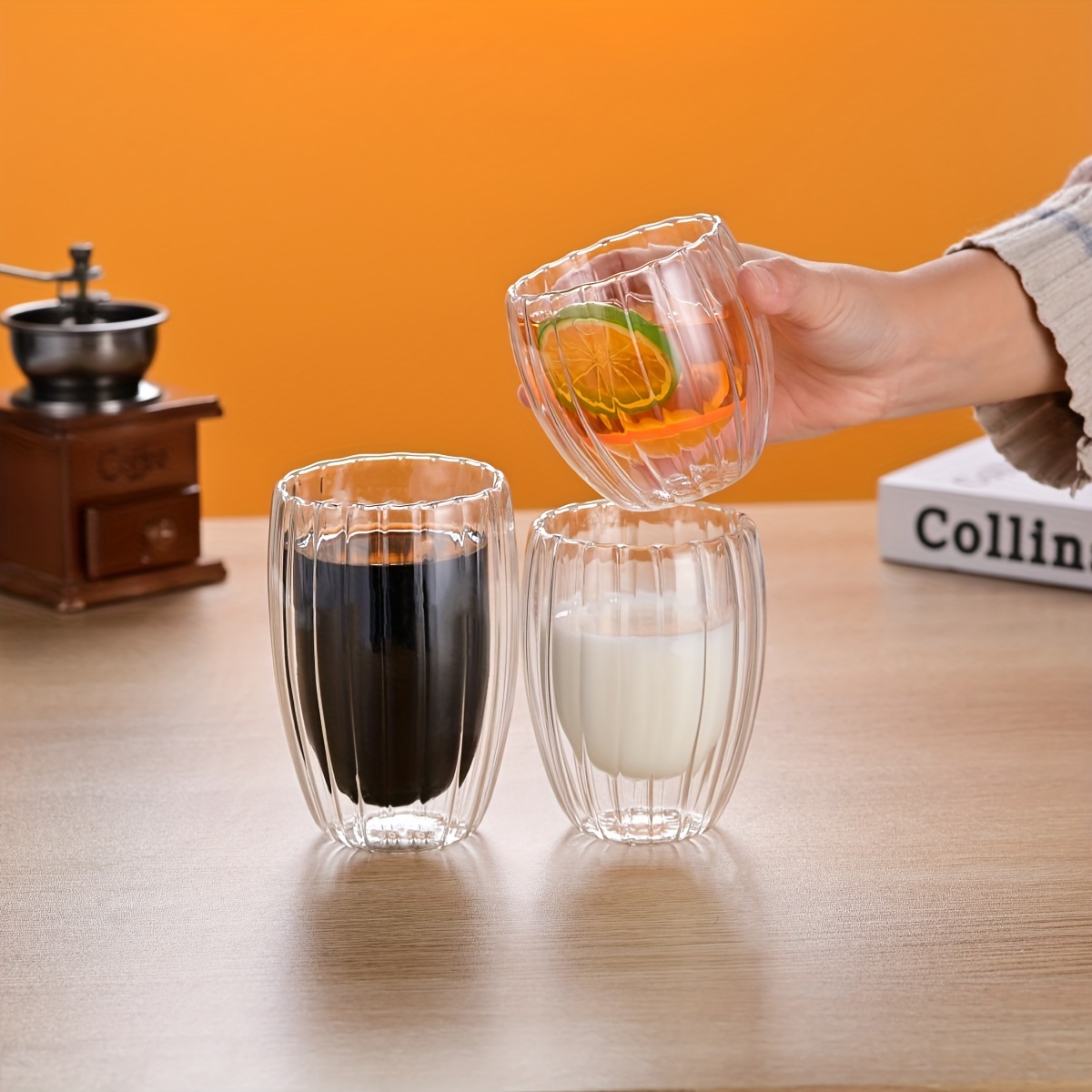 1pc, Verre À Double Paroi De Style Moderne, Grand Verre À Boisson Froide,  Tasse À Café Expresso, Verre À Jus, Tasse À Café, Verre À Jus, Verre À  Boire - Temu France