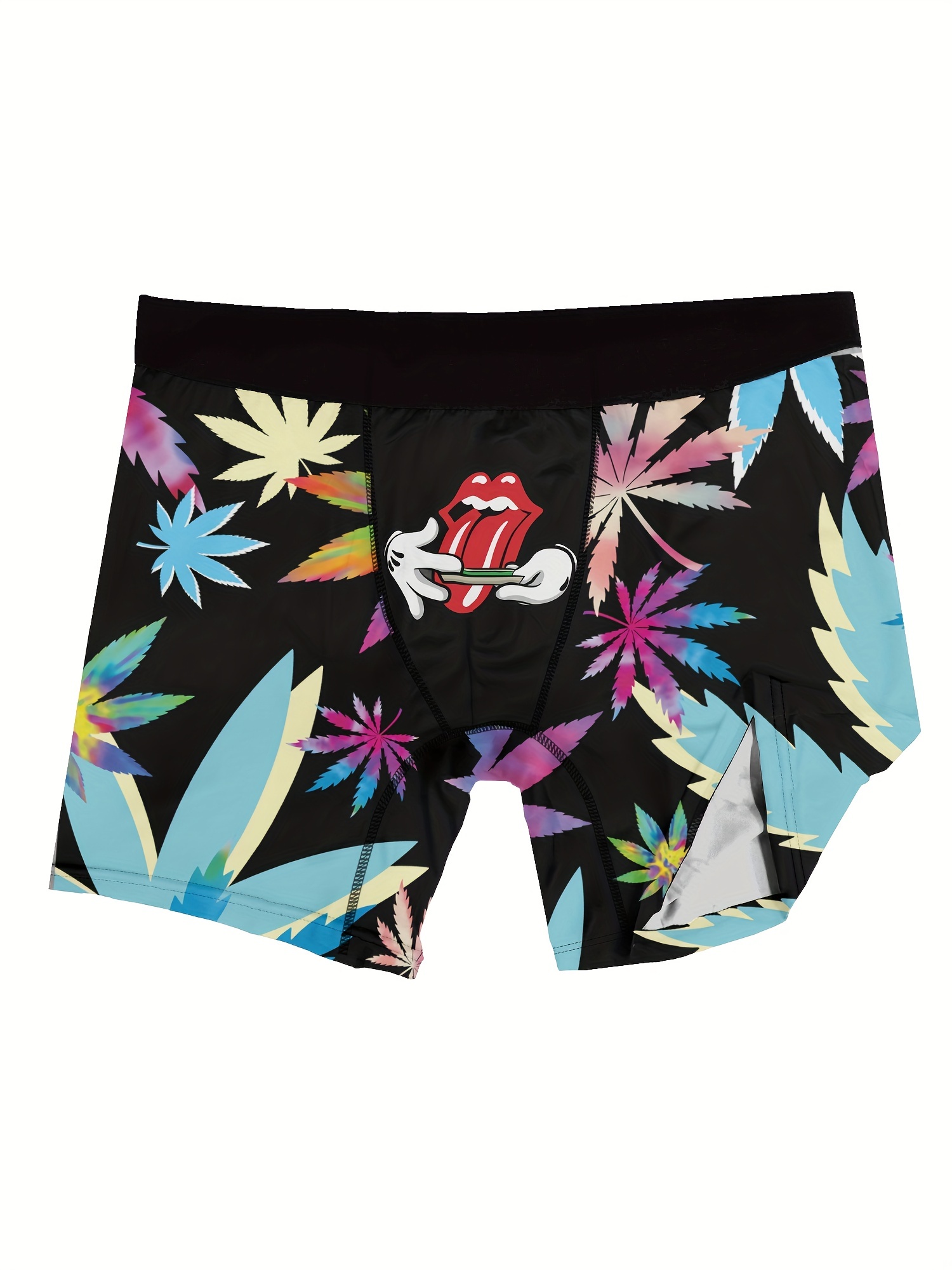 Men's Colorful Maple Leaf Graphic Underwear Boxer Briefs - Temu