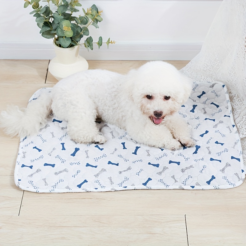 Bone Pattern Reusable And Washable Dog Toilet Mat, Absorbent Leak