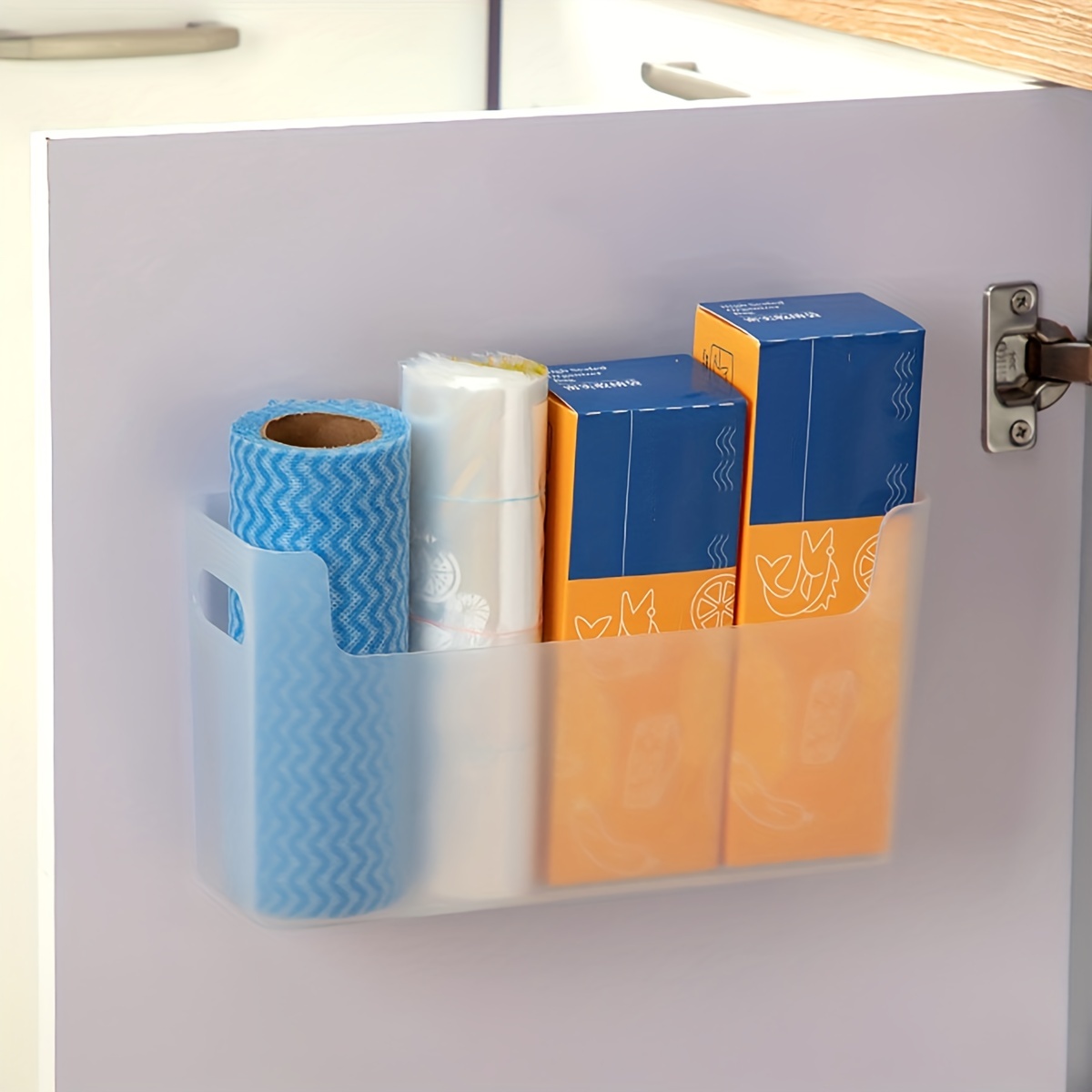 Wall Mounted Storage Box Cabinet Without Punching Organizer