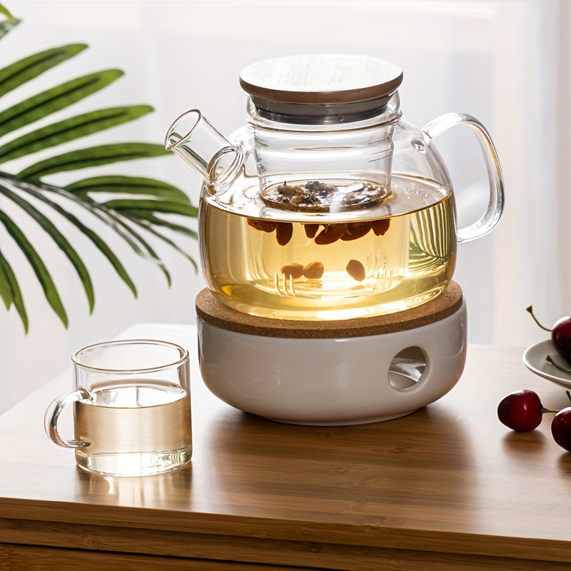 1 Set Transparent Clear Home Tea Kettle Glass Clear Tea Pot for Water Tea  Office