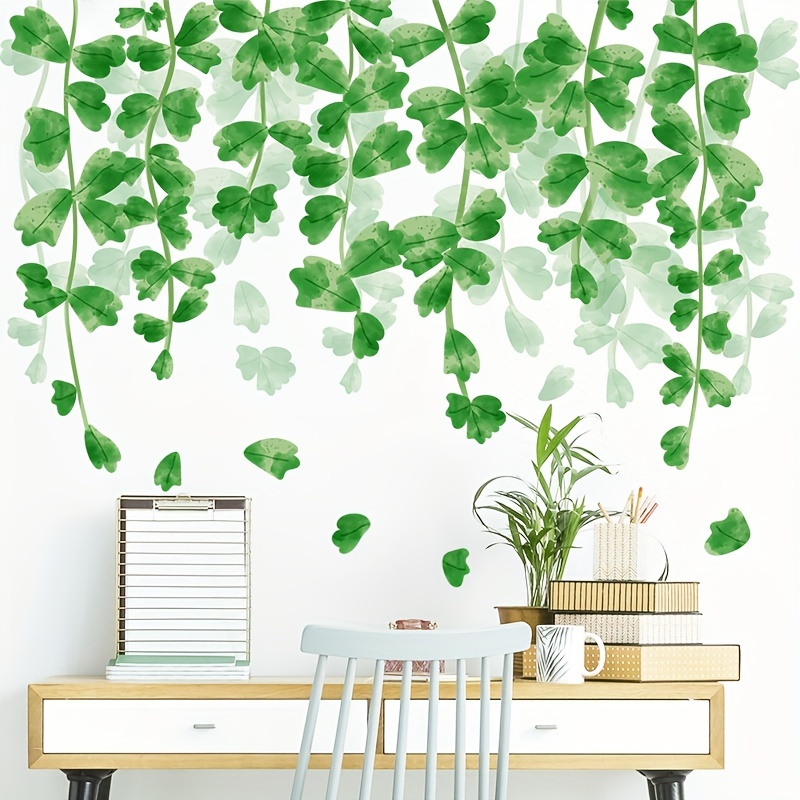 Comprar Pegatinas de pared de hojas verdes para el hogar, dormitorio, sala  de estar, pegatina de pared de plantas tropicales, calcomanías de vinilo  para pared, murales de puerta, papel tapiz