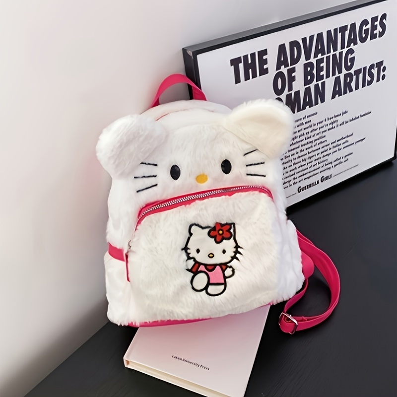 Hello Kitty Kuromi Cute Cartoon Plush Backpack Nueva Mochila - Temu