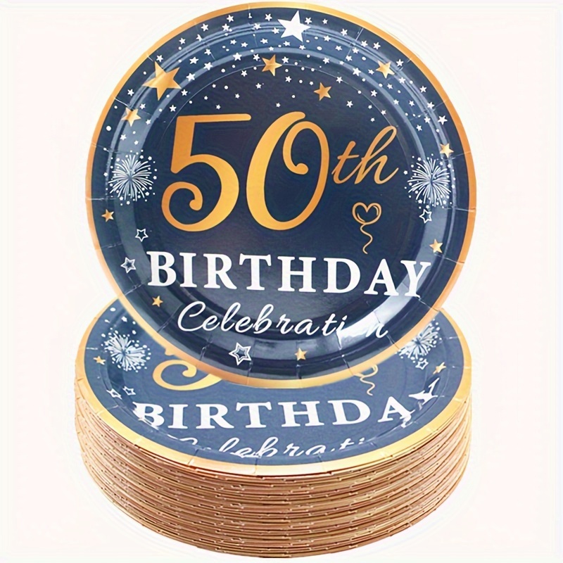 Kit de decoración de cumpleaños número 50 – Globo de cartel de «Saludos a  los 50 años» – Suministros para fiestas de 50 años, decoraciones de 50