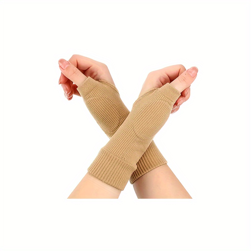 Guantes de compresión para artritis del pulgar (1 par), soporte de muñeca  transpirable sin dedos con almohadillas de gel para lesiones en las manos