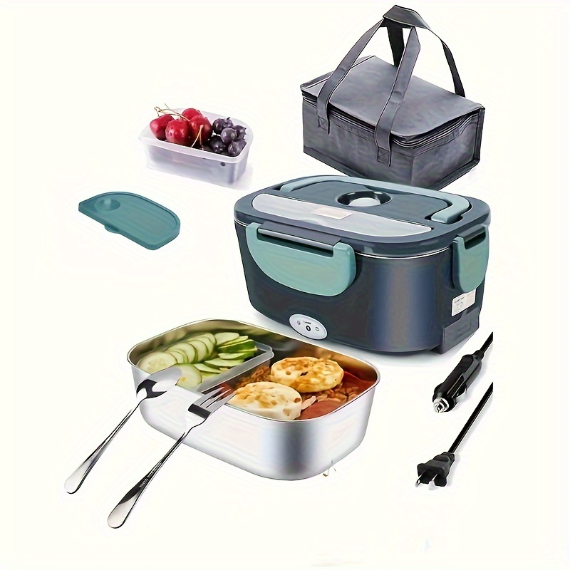 Electric Lunch Box Food Heater, 2-in-1 Portable Food Heater, Leak Proof,  Lunch Heating Microwave Oven, Double Layer Lunch Box, Self Heating Lunch Box,  Insulated Lunch Box And Movable Container, Suitable For Cars
