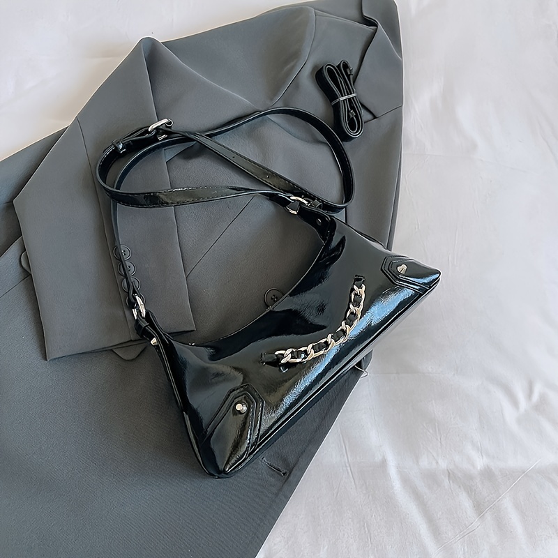Y2K Baguette Bag For Women, Studded Decor Underarm Purse, Trendy Motorcycle  Bag For Girls