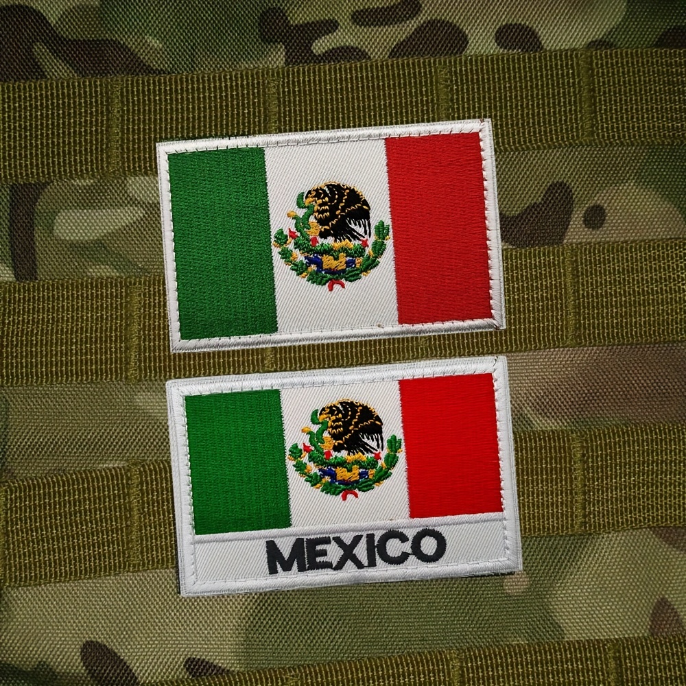 Buy Wholesale China Mexico Flag Embroidered Patch Mexican Military Tactical  Morale National Emblem Embroidery Patch & Morale Embroidery Patch at USD  0.6