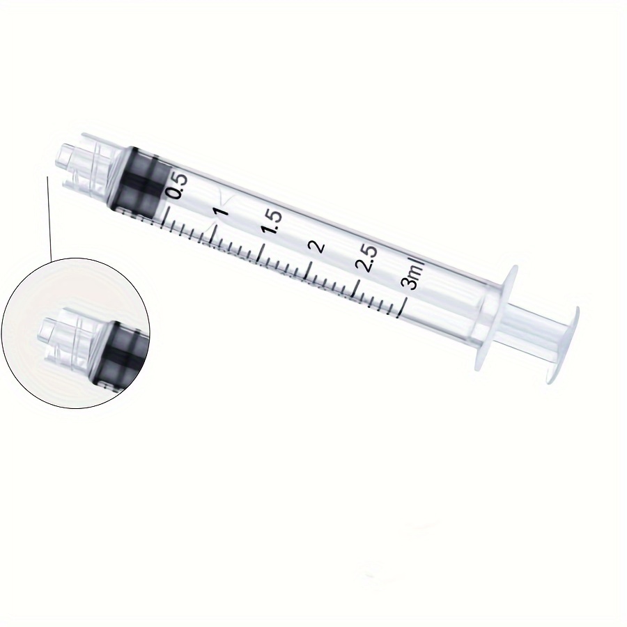  12 Pack 2ml Plastic Luer Lock Syringe, Measuring Syringe  Individually Sealed for Scientific Labs, Measuring Liquids, Feeding Pets,  Oil or Glue Applicator (2ml, 12) : Industrial & Scientific