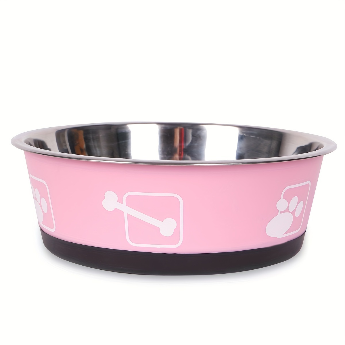 TEMU Supet Non-slip Stainless Bowl - Durable, Easy Feeder For Small To Large Breeds