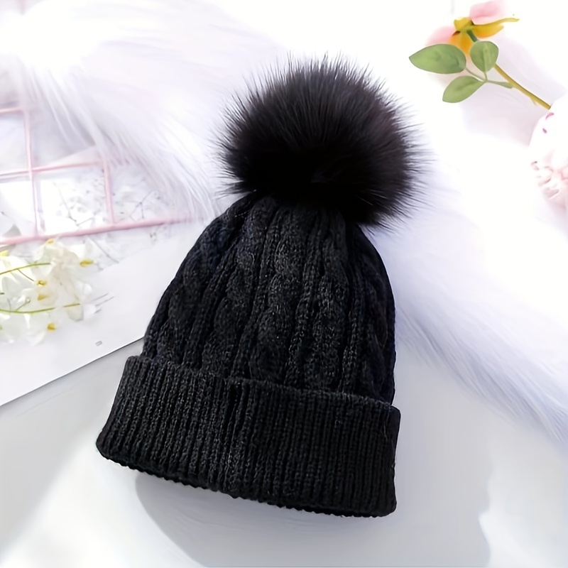Nouveau Cool hiver chaud épais femmes chapeau Skullies bonnets casquette  dame femme doux confortable à la mode tricoté casquette chapeau pour les  femmes