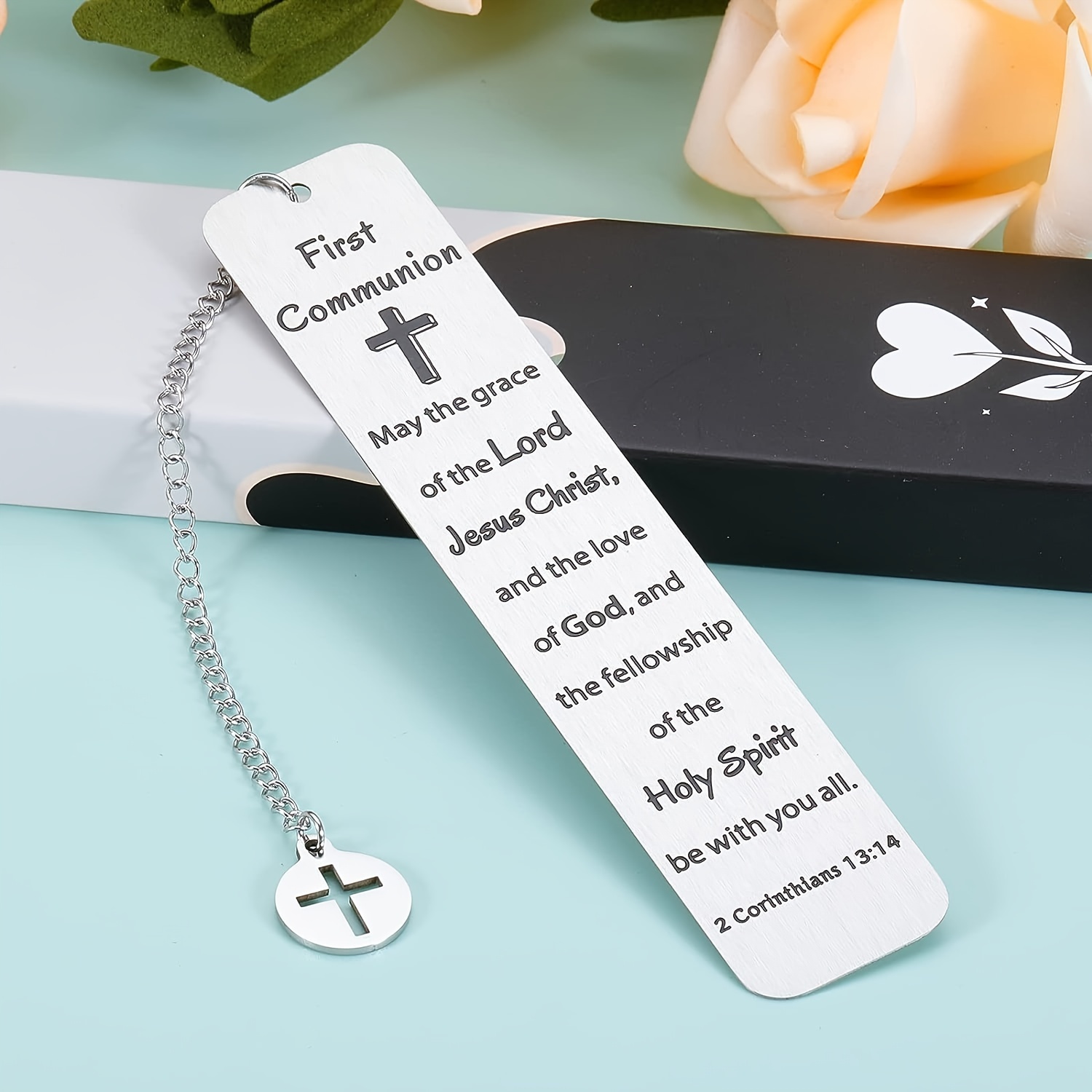 Stainless Steel Bookmark Baptism Gifts First Communion - Temu