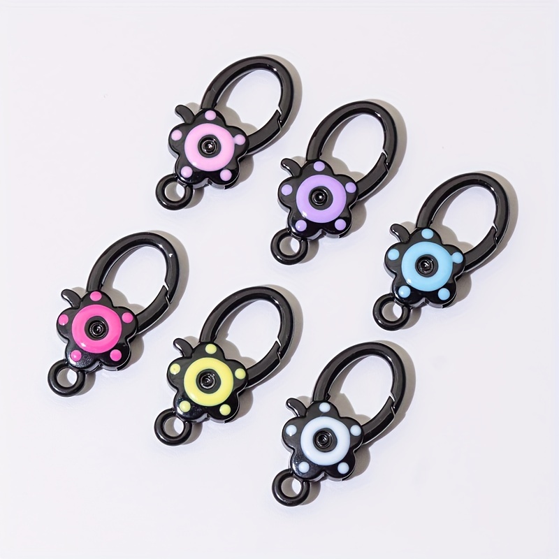 Candy Color Alloy Spring Double hole Link Buckle Spiral - Temu Canada