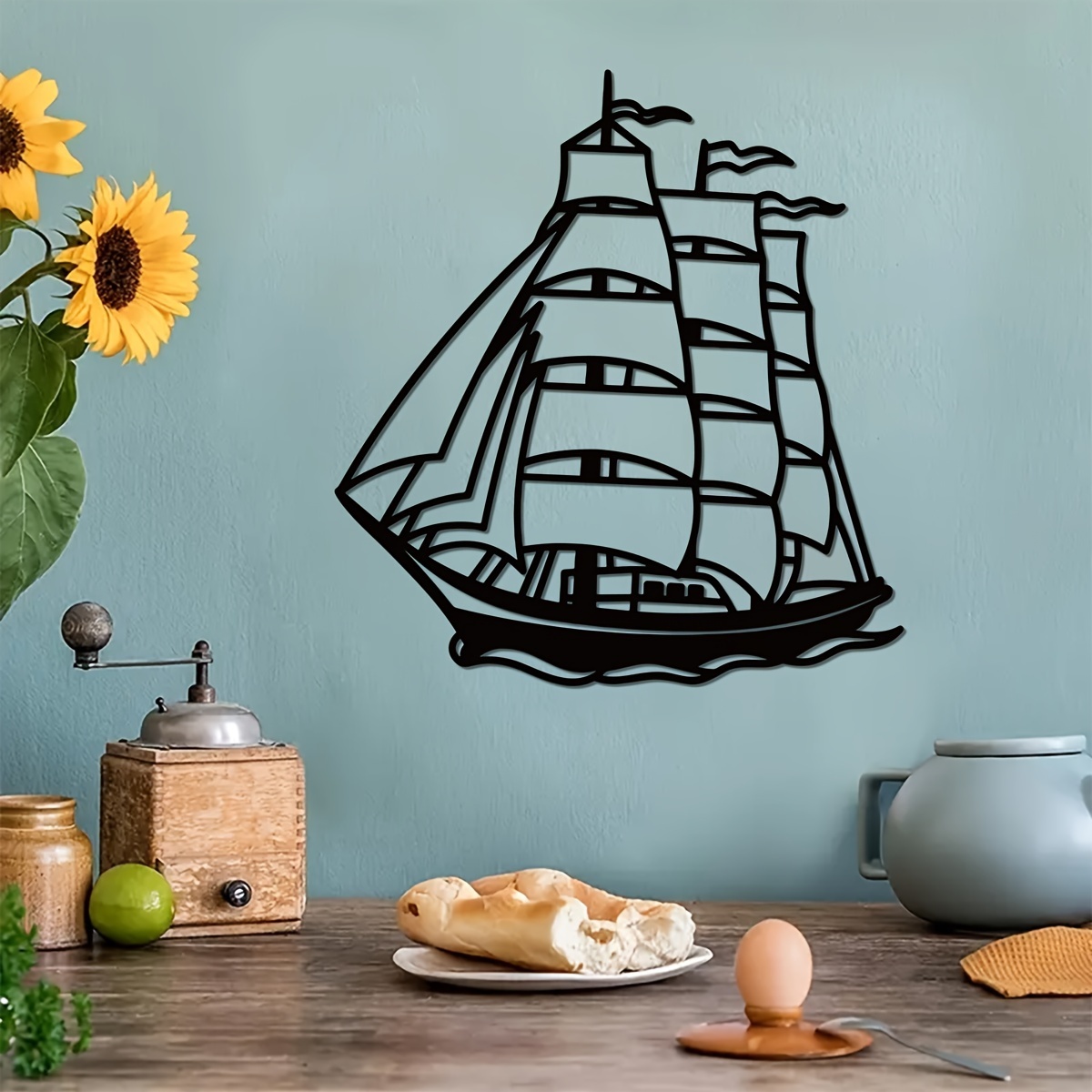 Metal Sailboat Wall Art Antique Ship Decor Sailing Ship - Temu