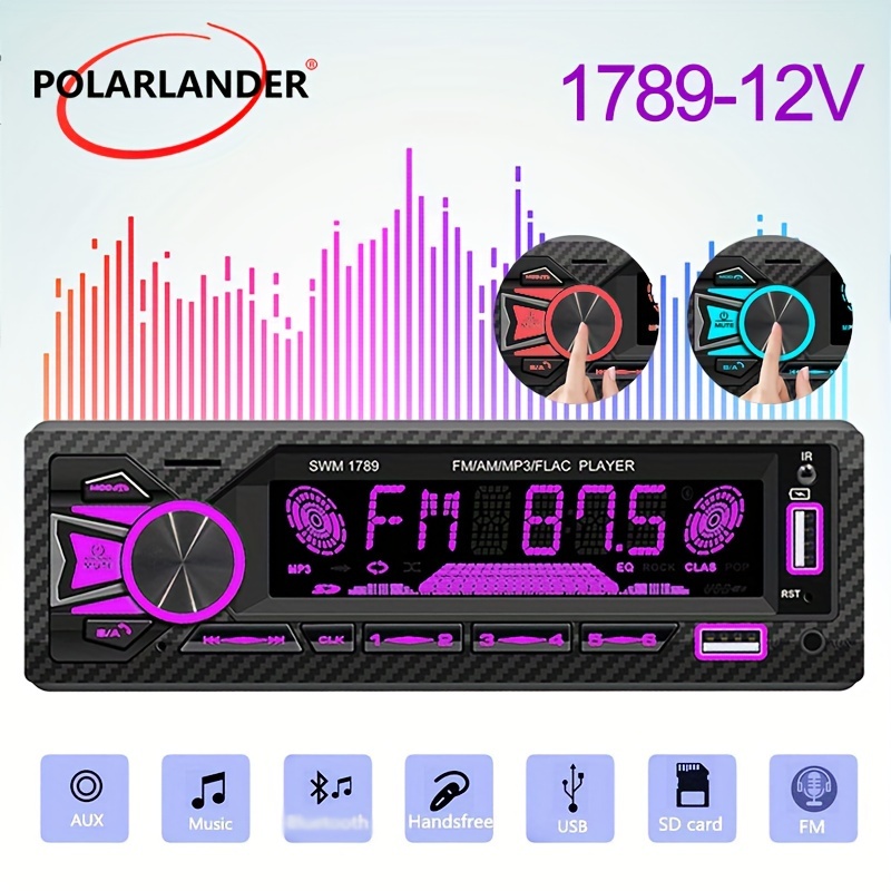  PolarLander Universel 1 Din Voiture Stéréo Radio