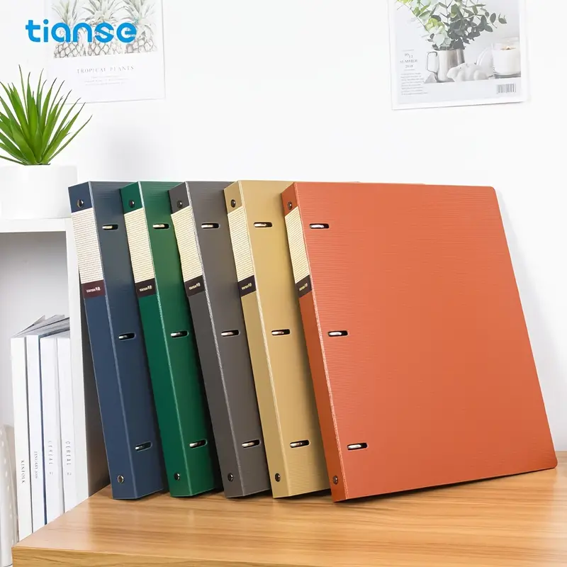 Tianse 3 Holes File Folder With Storage Pockets A4 Size - Temu