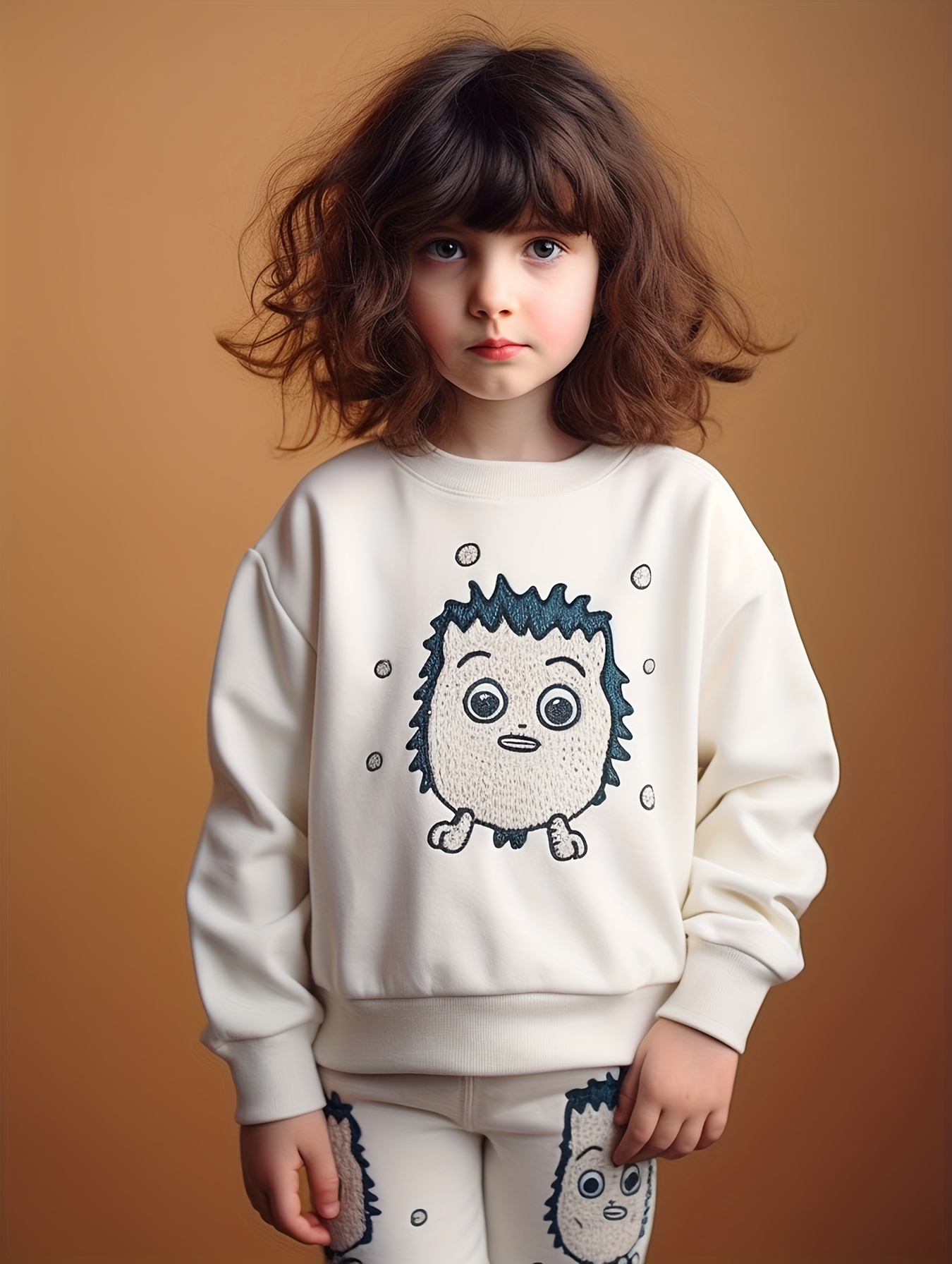 Sudadera Con Estampado De Monstruo Divertido Para Niñas - Temu