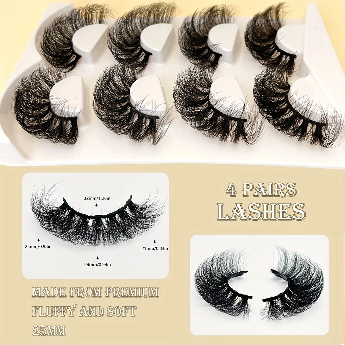 Eyelashes 24mm Thick